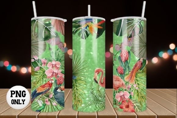 Download Tropical Flower Tumbler Wrap Sublimation - Premium Resources